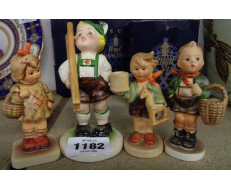 Four Hummel figures