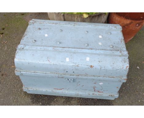 A metal cabin trunk