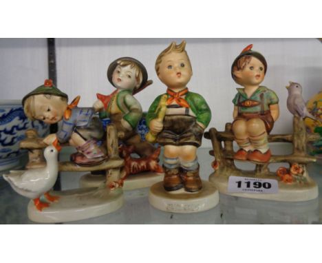 Four Hummel figures