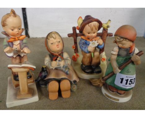 Four Hummel figures