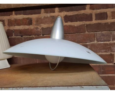 SILVER GREY CEILING LIGHT APPROX 19" DIA