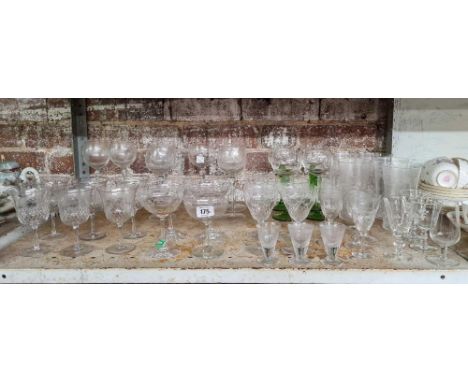 SHELF OF MISC DRINKING GLASSES