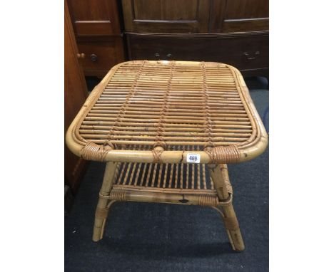 BAMBOO COFFEE TABLE WITH SHELF