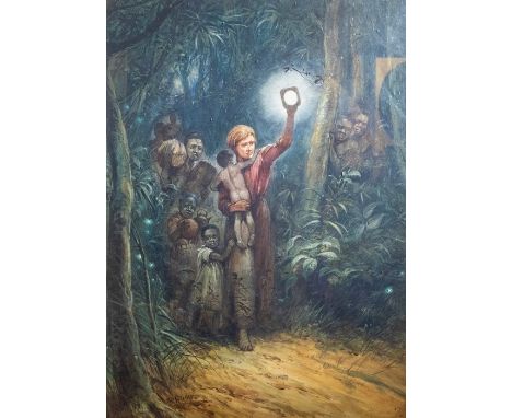 S..Hardy (British, early 20th Century), The Bringer of Light, signed l.l., watercolour heightened with white, 70 by 51cm, fra