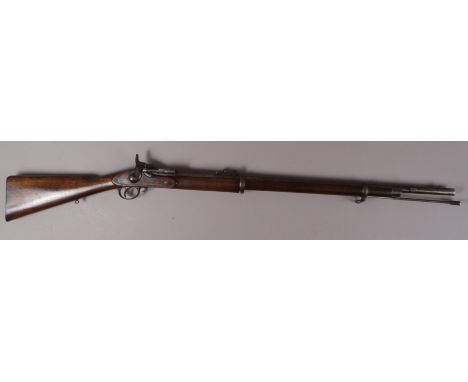 A SNIDER ENFIELD TOWER SHORT RIFLE, c.1871, the two band barrel length 30 3/4" 77cm, ramp and ladder rear sights, bayonet bar