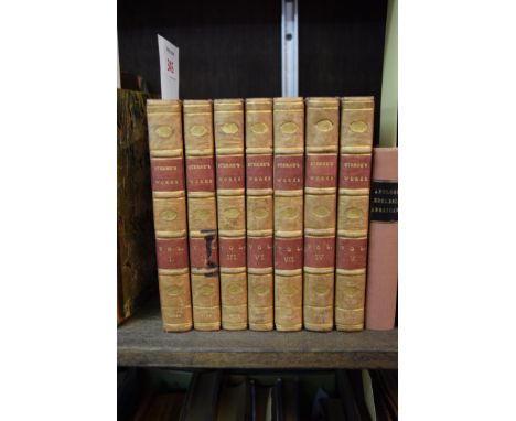 STERNE (Laurence): 'The Works of Laurence Sterne...' London, printed for the proprietors, 1783. 7 vols. 12mo, recent tan half