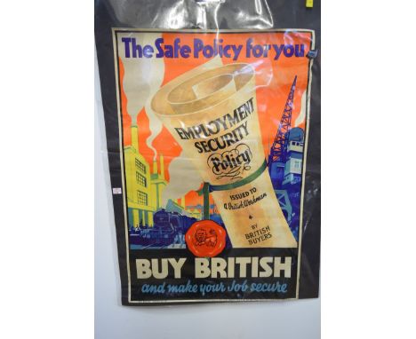 POSTERS: BUY BRITISH: a collection of 3 posters in the 'Buy British' series, pub. William Brown & Co, circa 1930 to include: 
