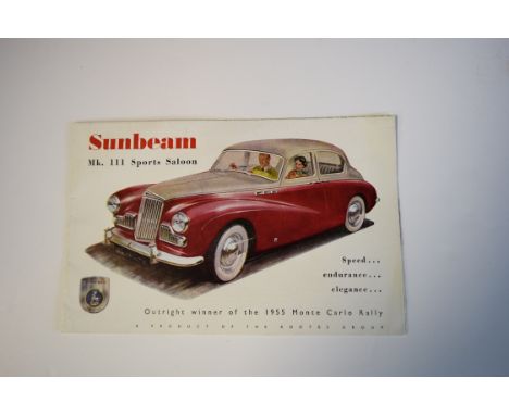 MOTORING BROCHURES: a collection of approx 28 vintage motoring brochures and advertisements, to include manufacturer's brochu