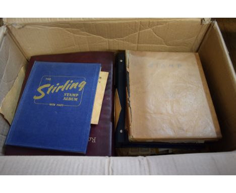 STAMPS: a quantity of G.B, Commonwealth and World stamps of mixed age, some in albums, also a quantity of First Day covers.