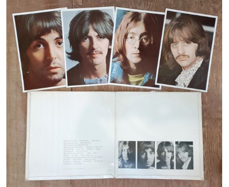 The Beatles: The White Album No A16442, with lyric sheet and four colour photographs