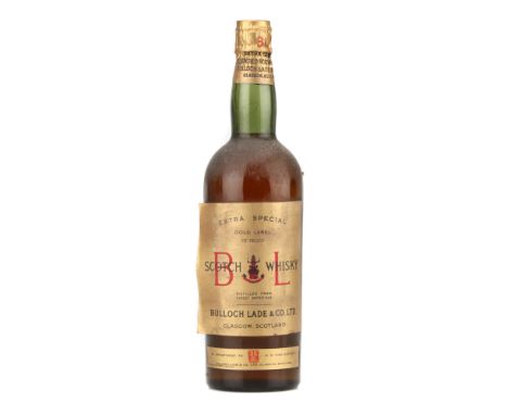 Bulloch Lade &amp; Co. Ltd. B L Gold Label Extra Special, blended Scotch Whisky, labelled Extra Special Gold Label 70 Proof, 