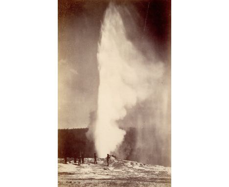 WILLIAM HENRY JACKSON (1843-1942), A Photograph of 'Old Faithful', a vintage albumen print, c.1880, the geyser in Yellowstone