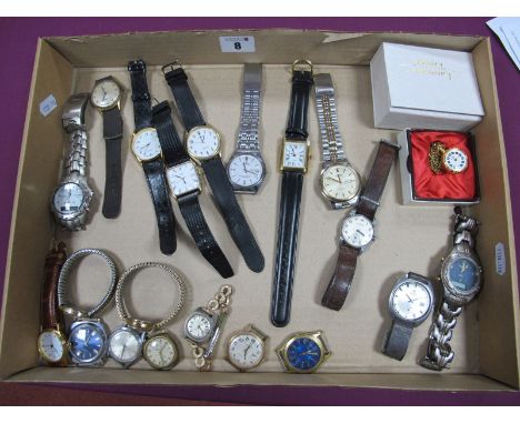 Assorted Ladies and Gent's Wristwatches, including Tissot, Roamer, Rotary, Sekonda, Lorus, wristwatch heads (no straps) etc (