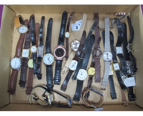 A Large Selection of Modern Ladies Wristwatches, including Timex, Oasis, Sekonda, Kahuna, Olivia Burton, Lorus :- One Tray 