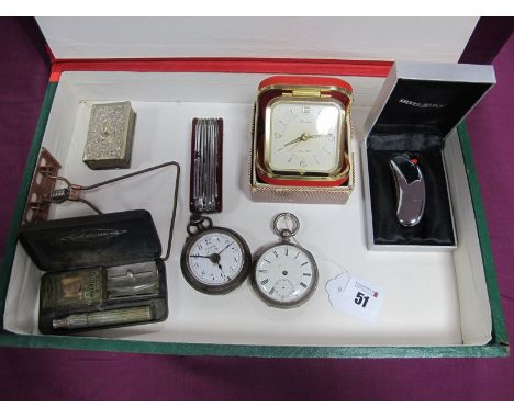 A Chester Hallmarked Silver Cased Openface Pocketwatch, the dial with black Roman numerals and seconds subsidiary dial (lacki