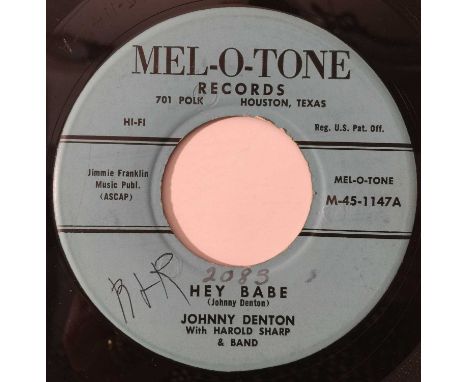 JOHNNY DENTON - HEY BABE (MEL-O-TONE RECORDS - M-45-1147). A super rare cut from Mel-O-Tone Records. Released in 1956, expect