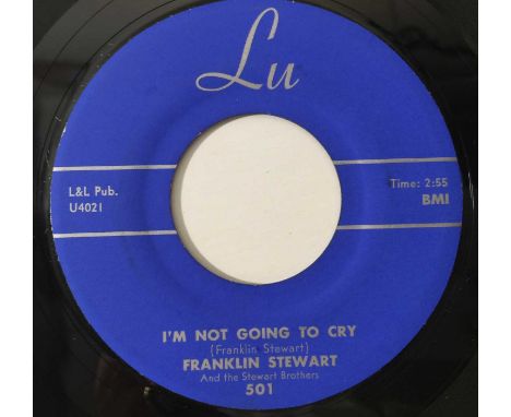 FRANKLIN STEWART - I'M NOT GOING TO CRY / THAT LONG BLACK TRAIN (LU - 501). Smashing copy of Franklin Stewart - I'm Not Going