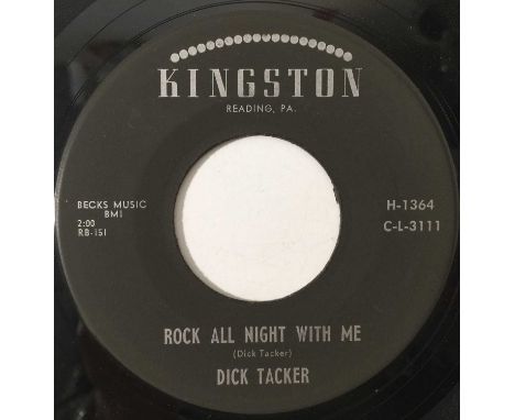 DICK TACKER - ROCK ALL NIGHT WITH ME 7" (US ROCKABILLY - KINGSTON - H-1364). A wonderful rockabilly 7" from the mid-60s by Di