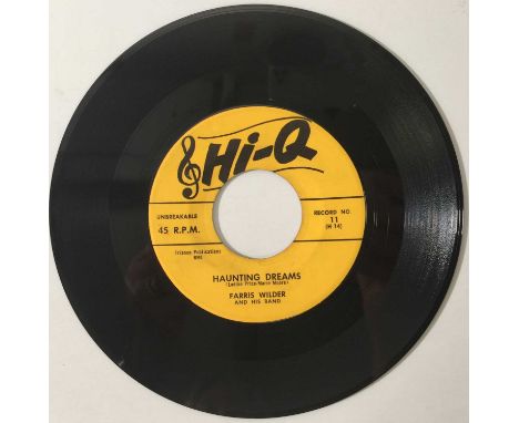 FARRIS WILDER - HAUNTING DREAMS/ IT'S ALL YOUR FAULT 7" (US ROCKABILLY - Hi-Q 11). A foot-stompin' rockabilly 7" by Farris Wi