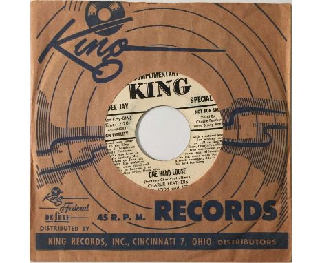 CHARLIE FEATHERS - ONE HAND LOOSE/ BOTTLE TO THE BABY 7" (US PROMO - ROCKABILLY - KING 4997). A foot tappin' slice of mid-50s