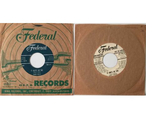 JIMMY NOLEN - IT HURTS ME TOO/ HOW FINE CAN YOU BE 7" STOCK &amp; PROMO PACK. A superb pack of 2 copies of Jimmy Nolen's 1956