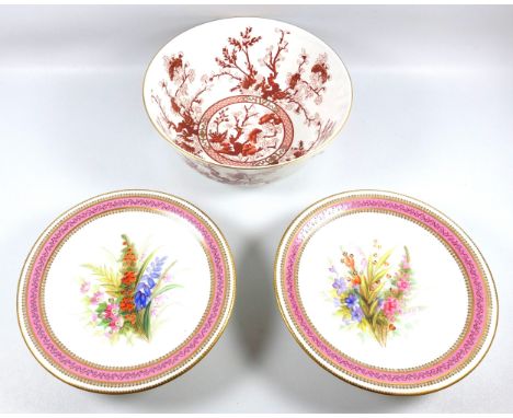 A Regency Spode?s Imperial part dinner service decorated in the Imari palette comprising 3 soup plates, 8 dinner plates, 1 de