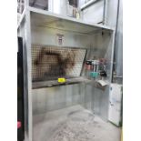 72"W X 84"H OPEN SIDE TOUCH UP SPRAY BOOTH W/ BACK DRAFT EXHAUST AND BLOWER