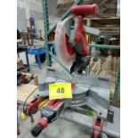 MILWAUKEE 12" SLIDING COMPOUND MITER SAW, CAT NO 6955-20, 3,200 RPM, S/N B26-B912060281 W/ MILWAUKEE