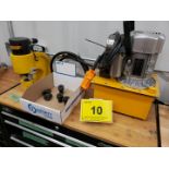 CH-70 HYDRAULIC PUNCH, 35-TON CAP. W/ 0.9KW HYDRAULIC POWER PACK AND DIES