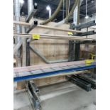 ULINE CANTILEVER RACK, APPROX. 77" X 96" X 50", 4-LEVELS (NO CONTENTS)