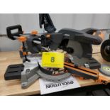 2020 EVOLUTION R255 SMS MULTI-MATERIAL CUTTING 10" TCT SLIDING MITER SAW, S/N R255SMS-