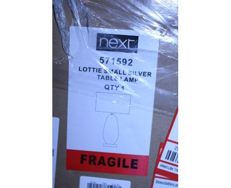 A boxed NEXT table lamp (unchecked) Shipping not available. 