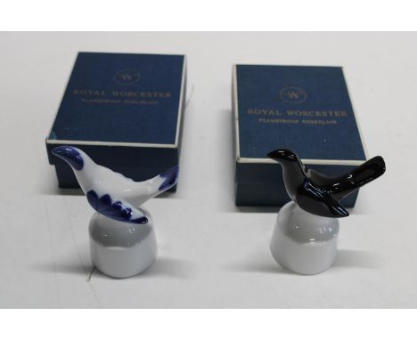 Two boxed Royal Worcester porcelain pie toppers 