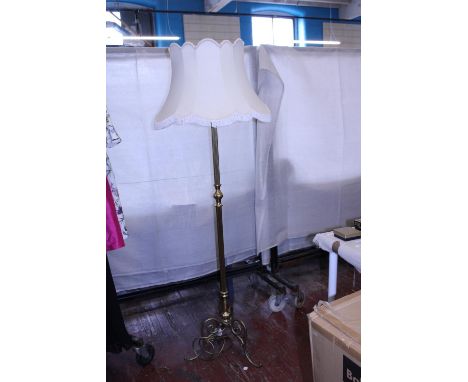 A vintage brass standard lamp. shipping unavailable 