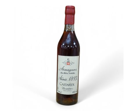 A bottle of Castarede Armagnac 1893. Condition - good