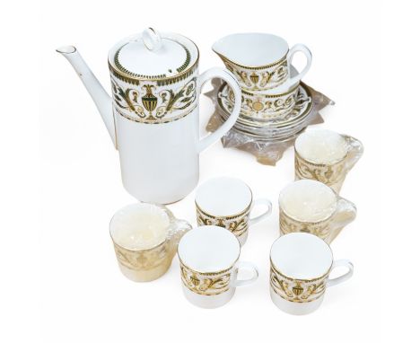 A Royal Worcester ‘Windsor’ coffee service, coffee pot 14cm high. Condition - unused