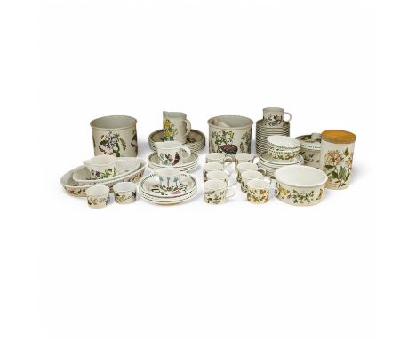 A quantity of Portmeirion tableware to include oval dishes, cups, saucers and dinner plates. Condition - mostly fair, some cr
