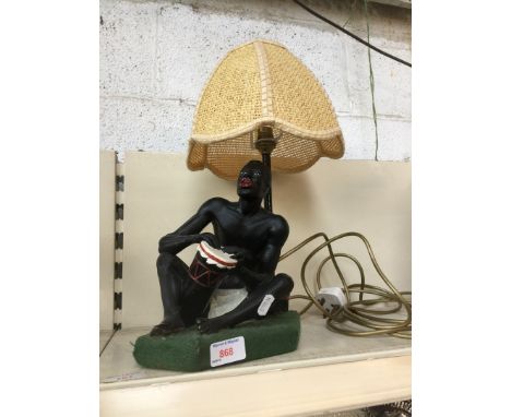 Black figure table lamp 