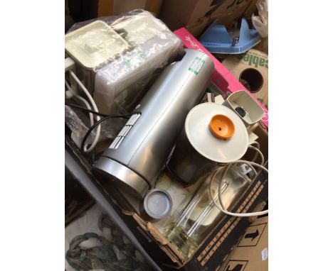 Box containing blender / grinder, heater, etc 