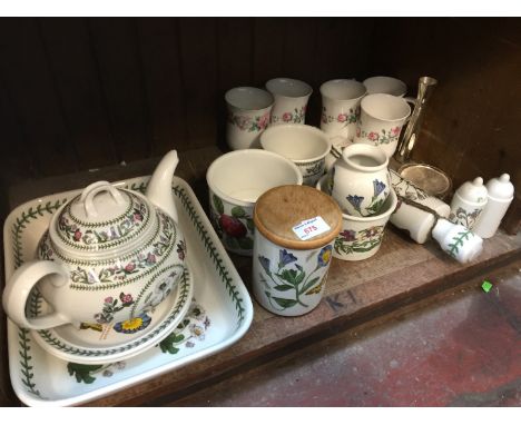 Shelf of Port Merion pottery 