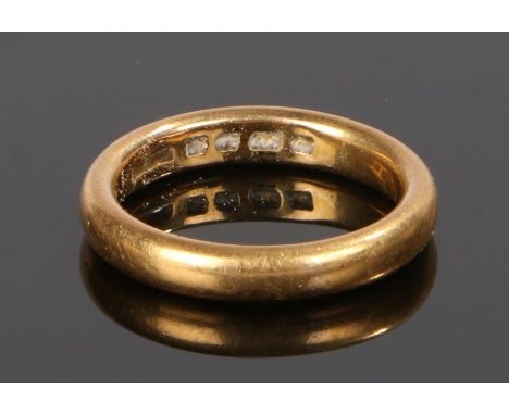 22 carat gold wedding band, 6.8 grams, ring size N