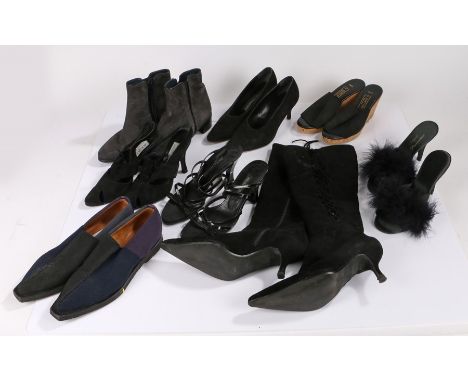 Collection of designer shoes, to include Michel Ambers, Kurt Geiger, Jill Sander, Agent Provocateur, Philippe Model, Maud Fri