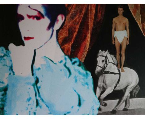 Edward Bell (British Contemporary) Magnificent Balancing Act, Maverick Ringmaster/Star Performer, colour montage mounted on c