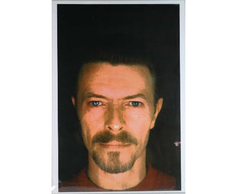 Edward Bell (British Contemporary) Bowie Portrait Colour Print, from the Tin Machine II photoshoot session, used on the back 