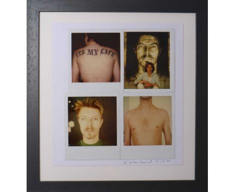 Edward Bell (British Contemporary) Polaroids from Tin Machine Photoshoot, to include two polaroid portraits of David Bowie, p