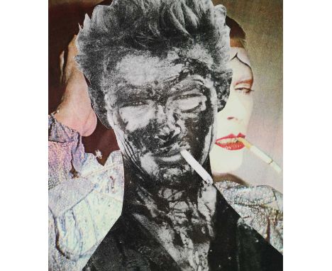 James Byron Dean Colour montage from 'Unmade Up' publication, paper and card, signed pencil below right and inscribed verso b