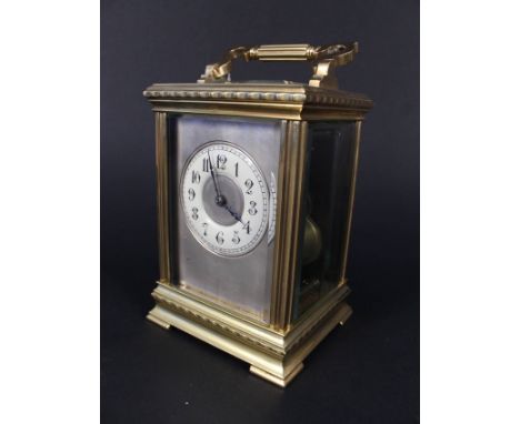 A French brass cased carriage clock