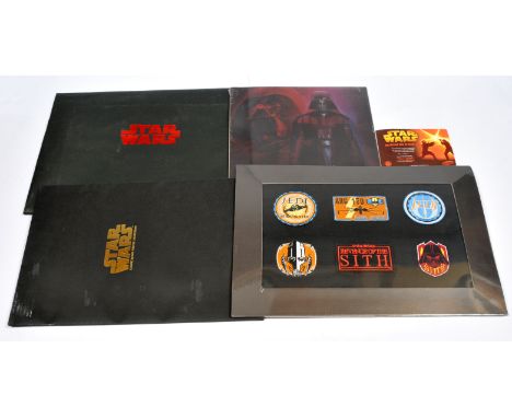 Star Wars Cards Inc Classic Movie Poster Collection 12 Reproduction Movie Posters, 6 Mounted sew on Badges and Lithograph, Li