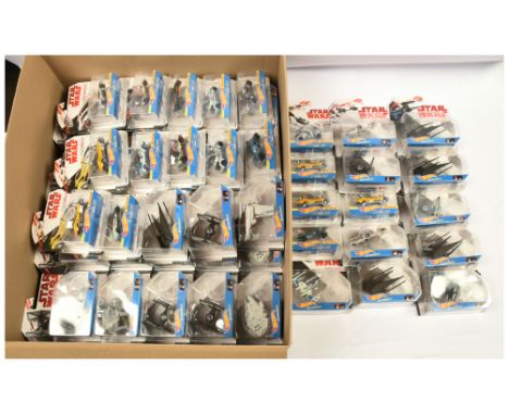 Mattel Hot Wheels Star Wars Carships and Starships x 70 includes Kylo Ren's TIE Silencer, First Order TIE Fighter, Poe's Ski 