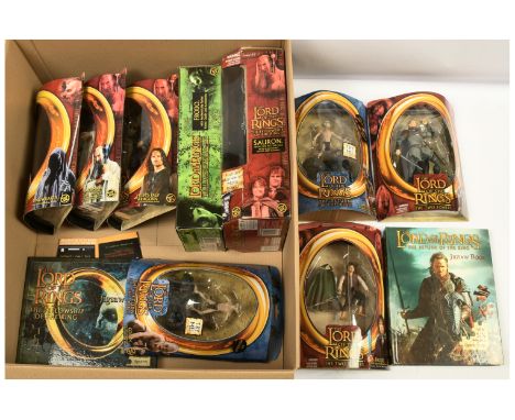 Quantity of ToyBiz Lord of the Rings Figures x9 Includes Helm's Deep Aragorn, Saruman The White, RingWraith, Gollum, Legolas,